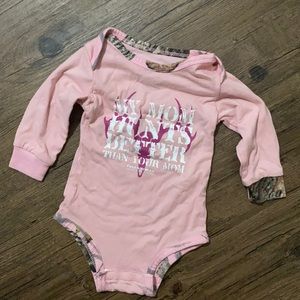 3-6 month field and stream baby onsie
